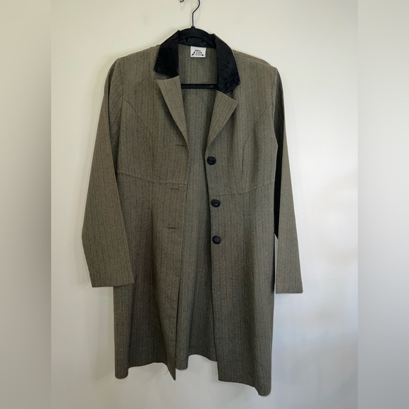 Vintage B Time 2 Piece Pant Suit With Long Blazer - Picture 2 of 7
